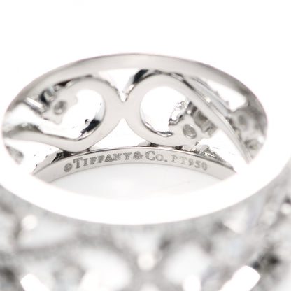 Tiffany Platinum Diamond Enchant Scroll Ring 54 7 4 of 5