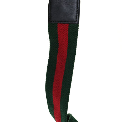 Gucci Calfskin Bamboo Web Large Dionysus Top Handle Bag Black Bright Evergreen Hibiscus Red 14 of 14