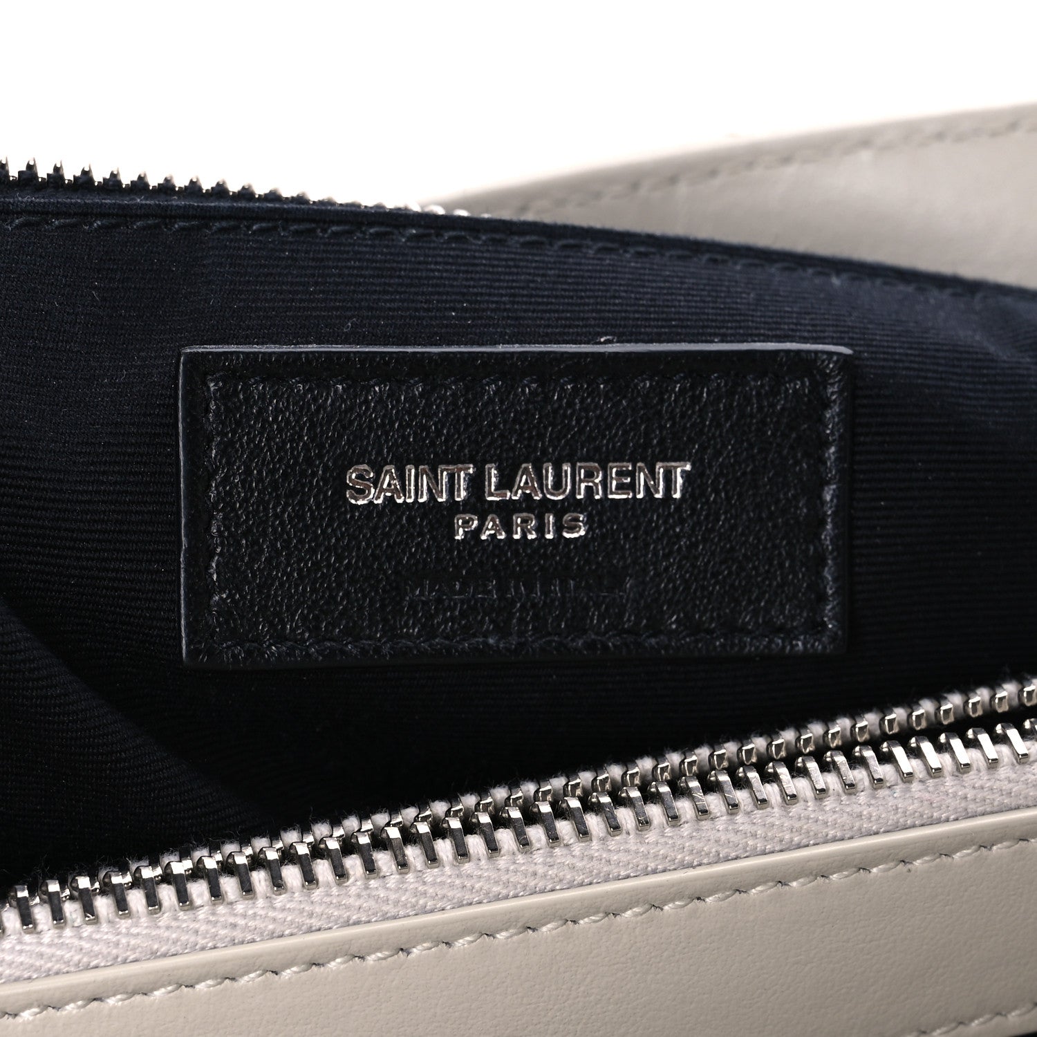 Saint Laurent Calfskin Y Quilted Monogram Medium Loulou Chain Satchel Blanc Vintage 6 of 11