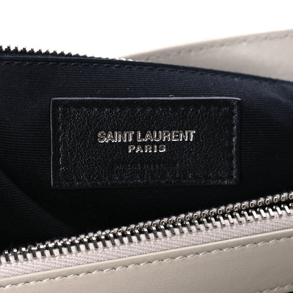 Saint Laurent Calfskin Y Quilted Monogram Medium Loulou Chain Satchel Blanc Vintage 6 of 11