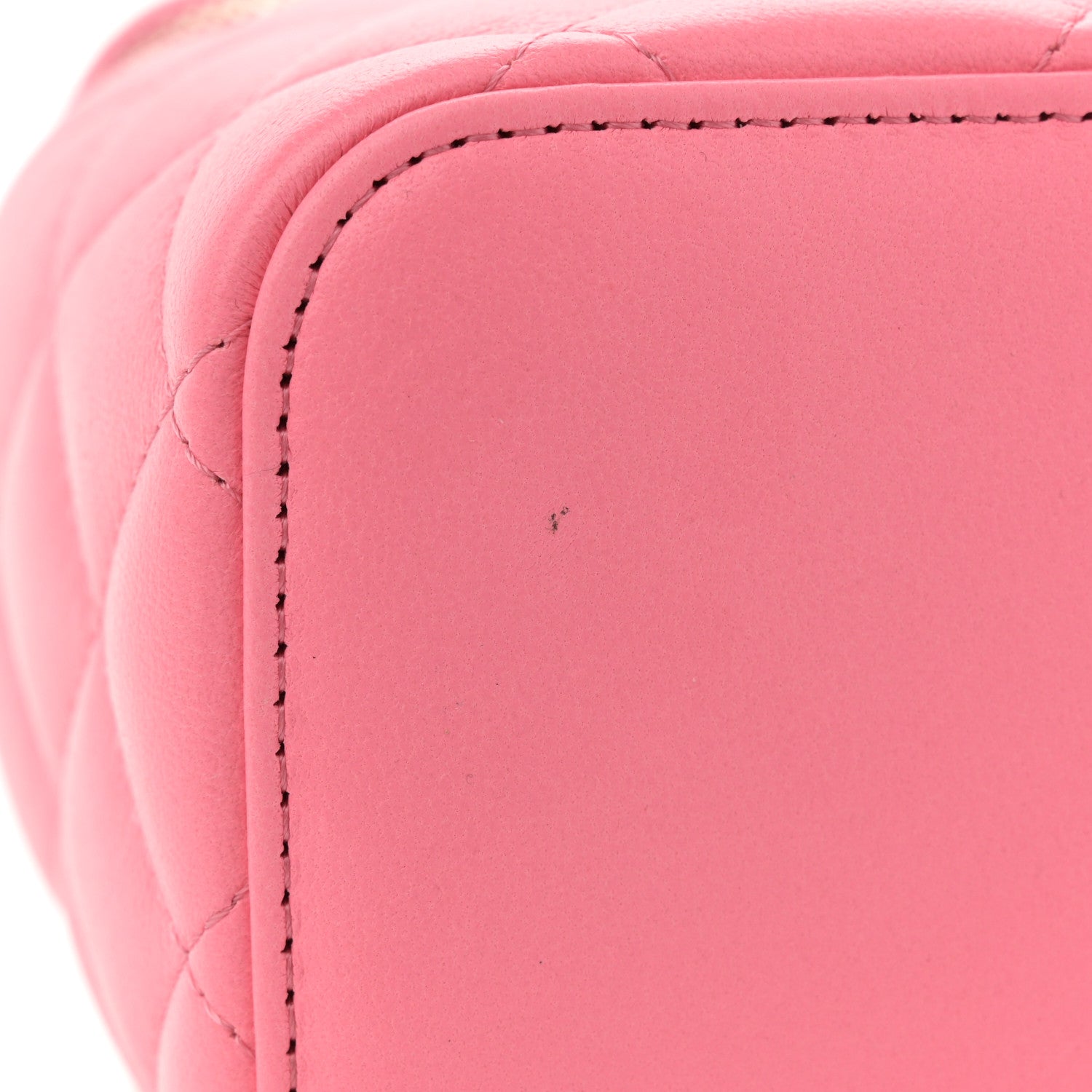 Chanel Lambskin Quilted Small Pearl Crush Vanity Case With Chain Pink 13 of 13
