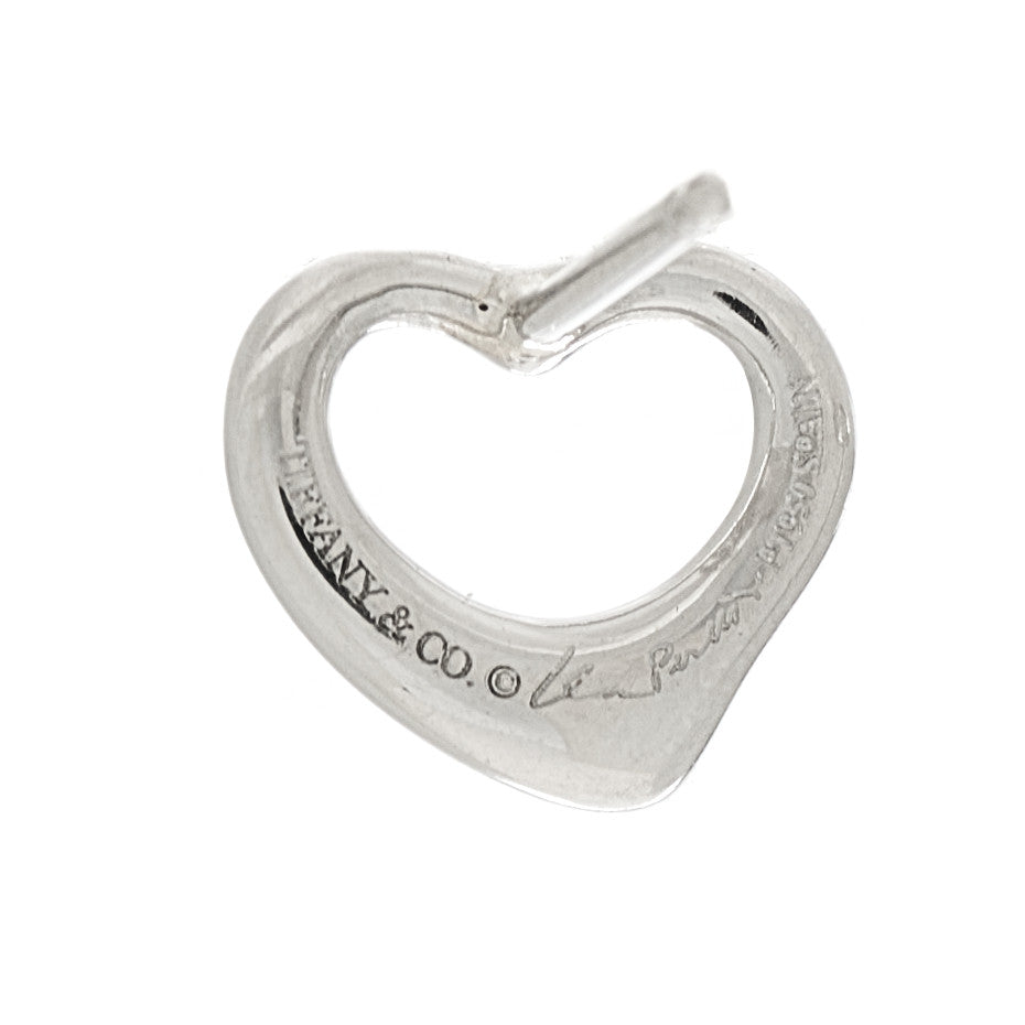 Tiffany Platinum Elsa Peretti Open Heart Earrings 4 of 4