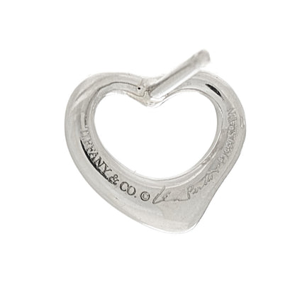 Tiffany Platinum Elsa Peretti Open Heart Earrings 4 of 4