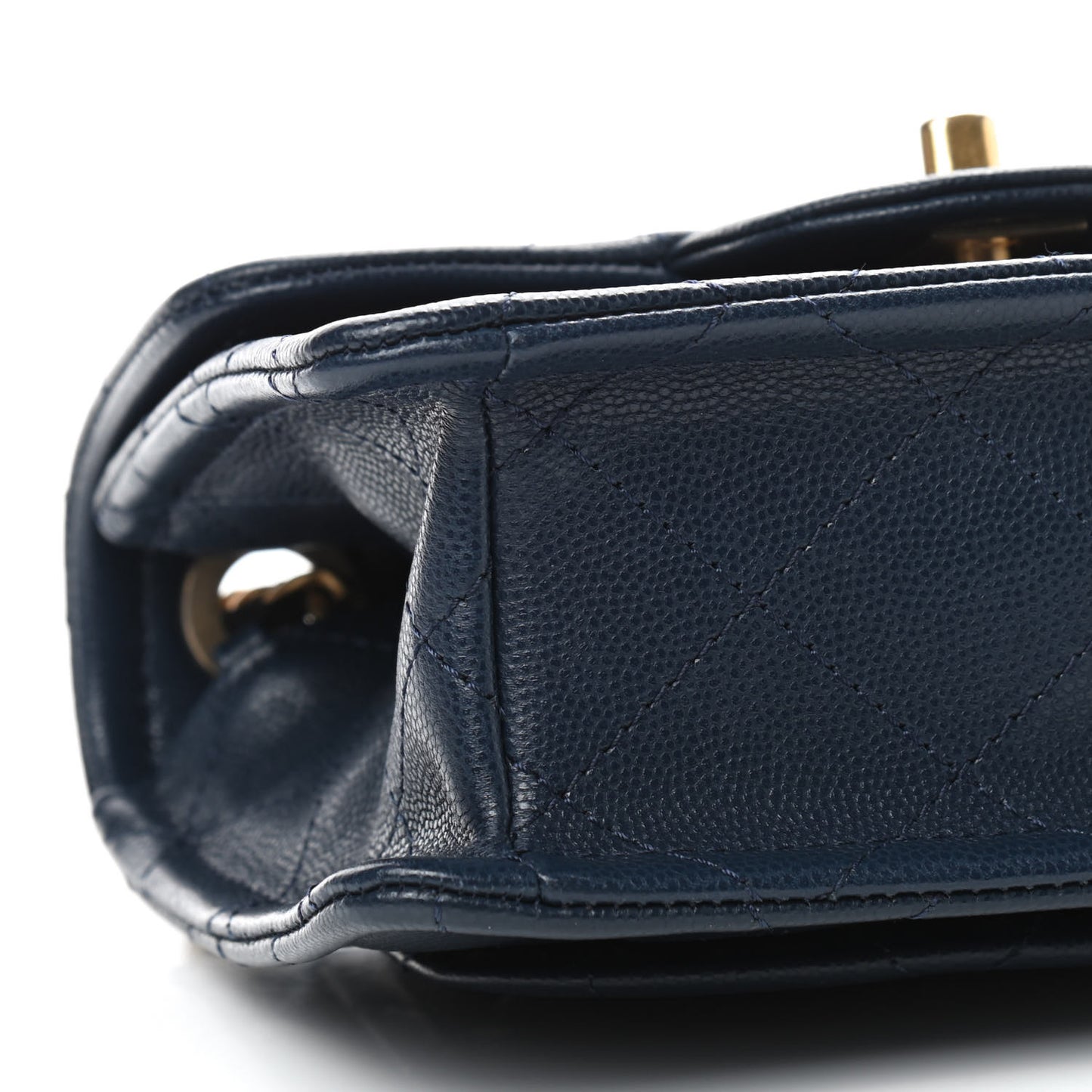 Caviar Quilted Mini Sweet Classic Flap Navy Blue