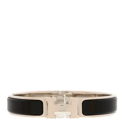 Hermes Enamel Narrow Clic Clac Bracelet GM Black 1 of 4