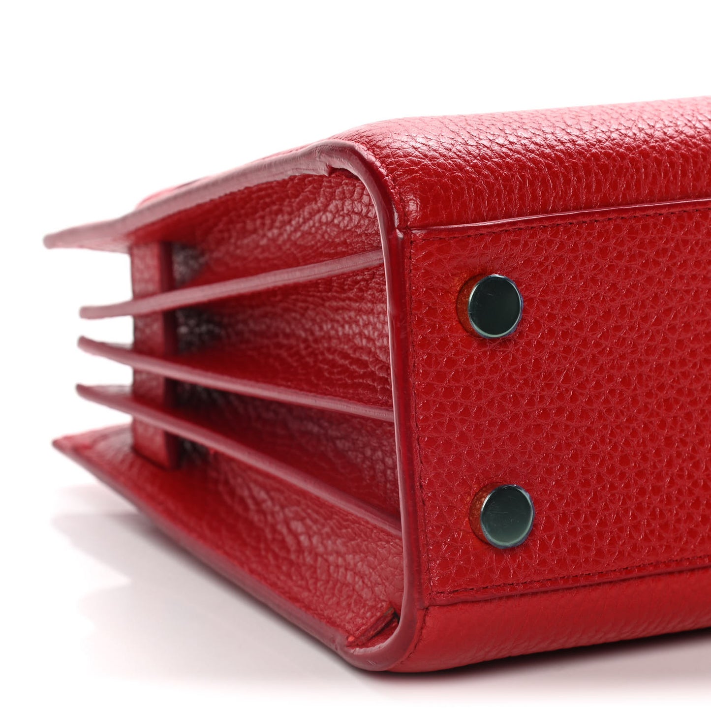 Grained Calfskin Nano Sac De Jour Lipstick Red