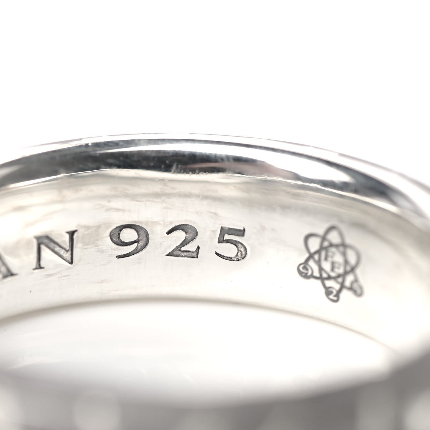 Sterling Silver Fused Meteorite 8.5mm Band Ring 71 13.25