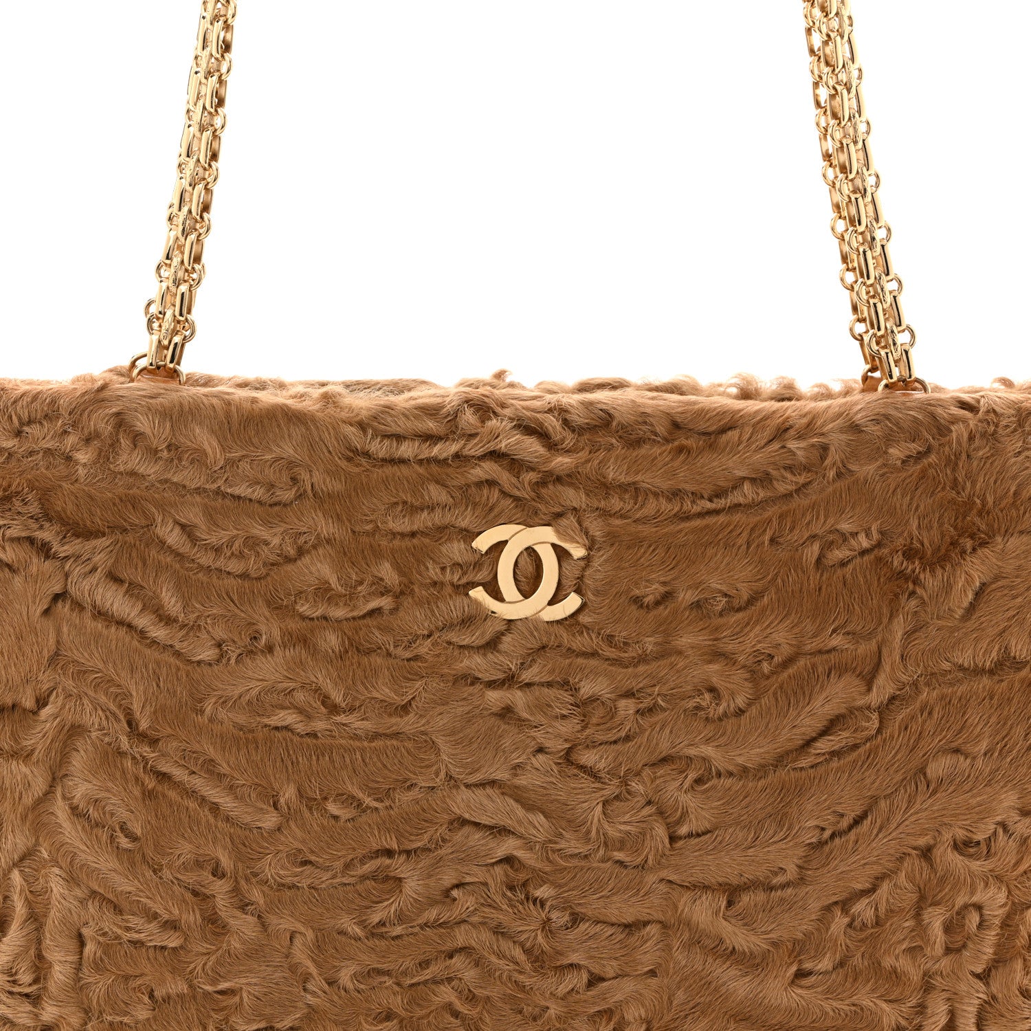 Chanel Persian Lamb Fur Shoulder Bag Beige 8 of 10