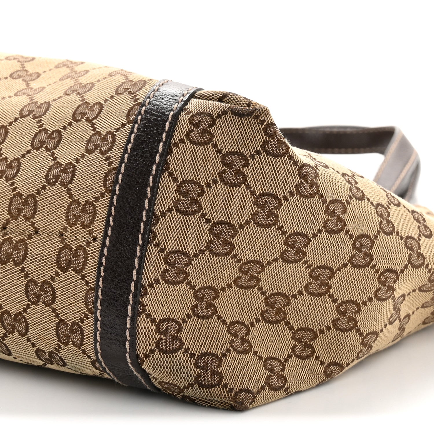 Gucci Monogram New Ladies Web Tote Dark Brown 10 of 13