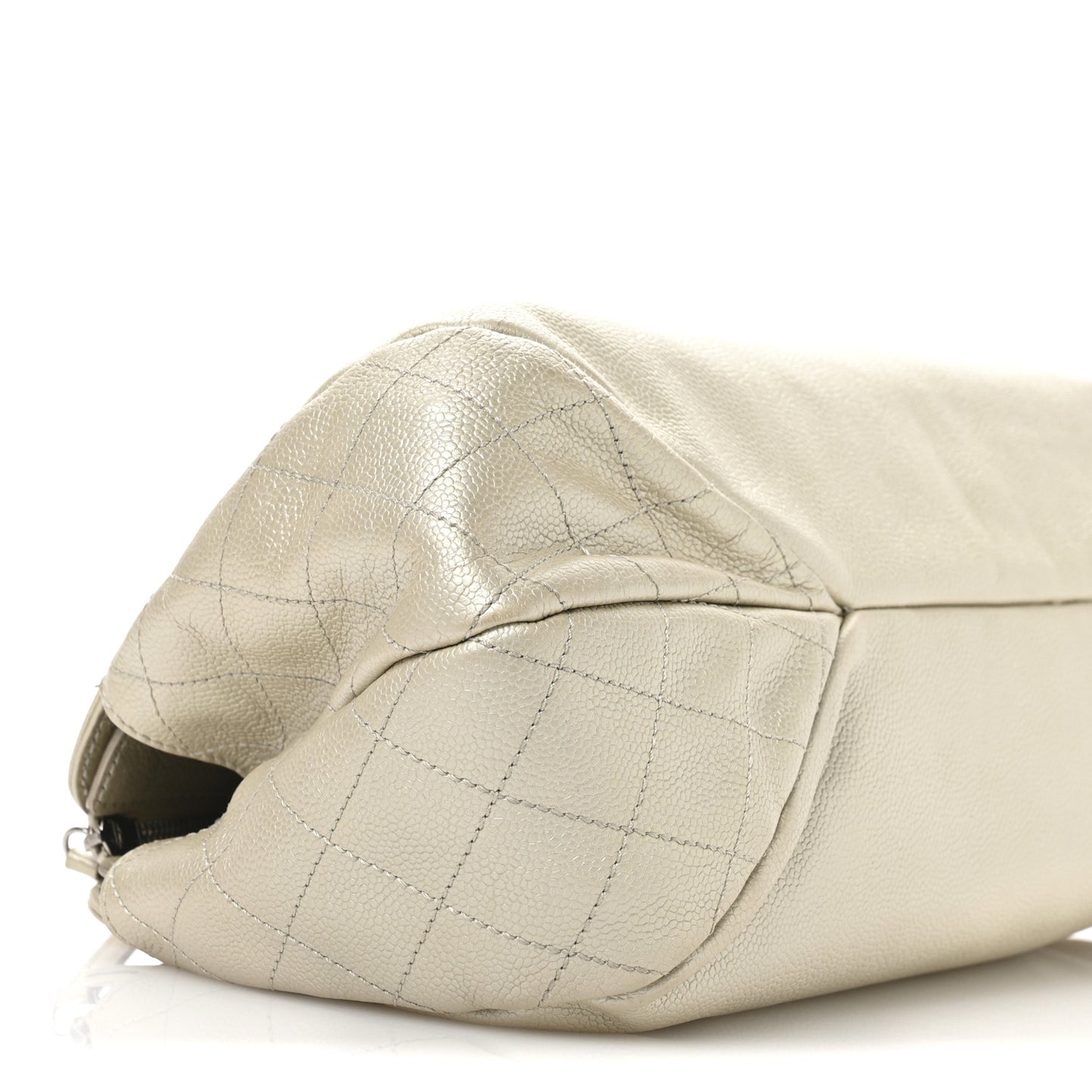 Caviar Quilted Timeless CC Bowler Bag White