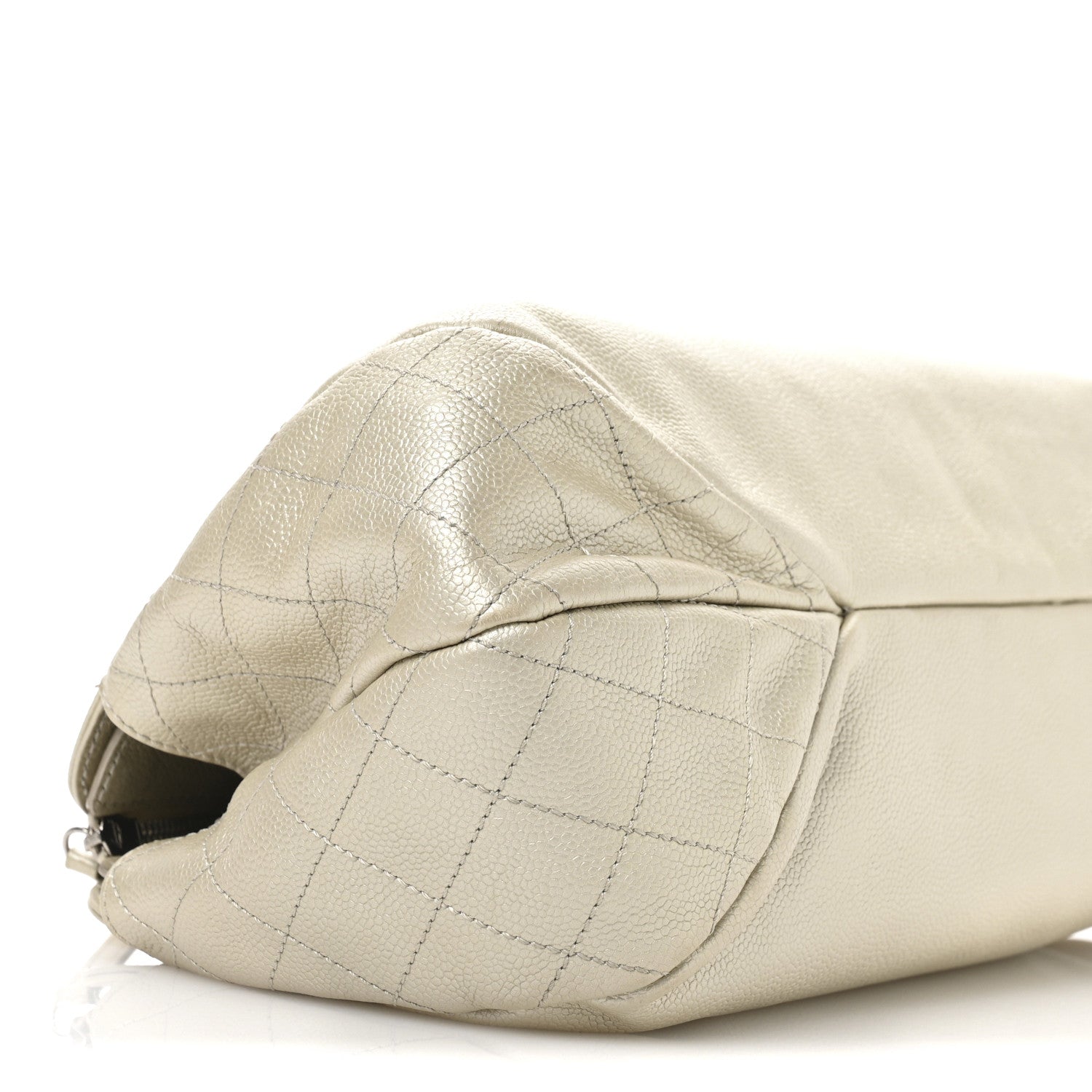 Chanel Caviar Quilted Timeless CC Bowler Bag White 9 of 12