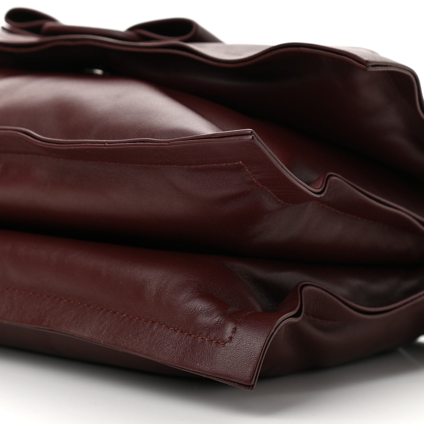 Calfskin Small Viva Bow Shoulder Bag Burgundy