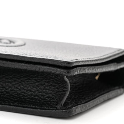 Gucci Pebbled Calfskin Soho Wallet On Chain Black 9 of 9
