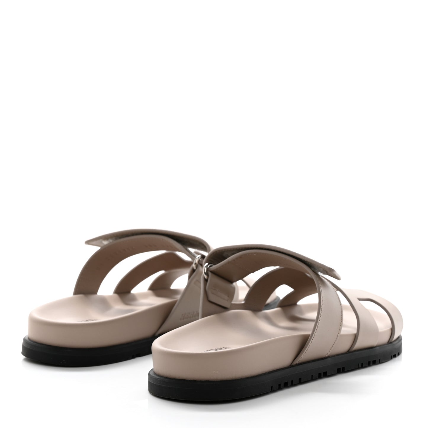 Calfskin Womens Chypre Sandals 38.5 Beige Mastic