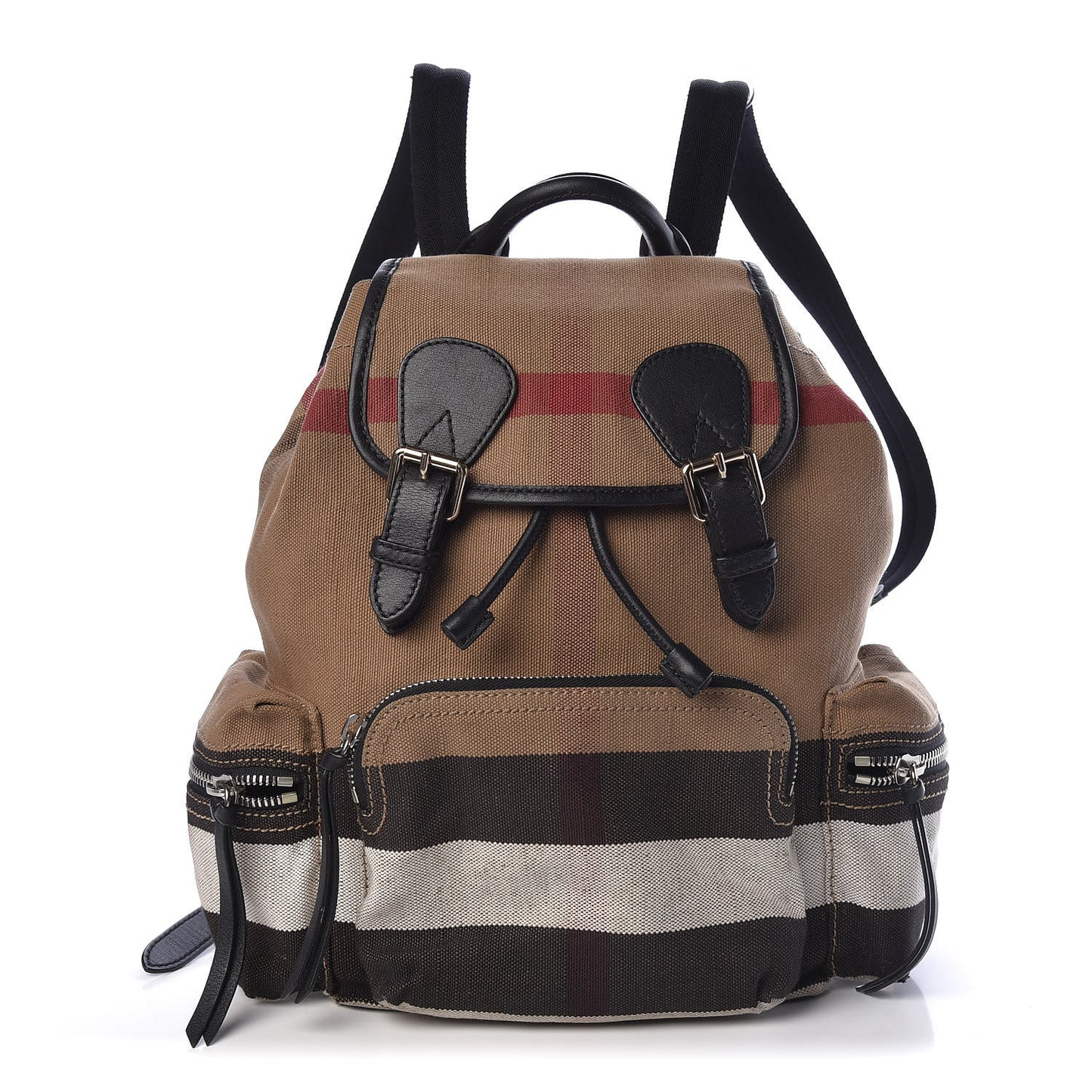 Canvas Mega Check Medium Rucksack Backpack Black