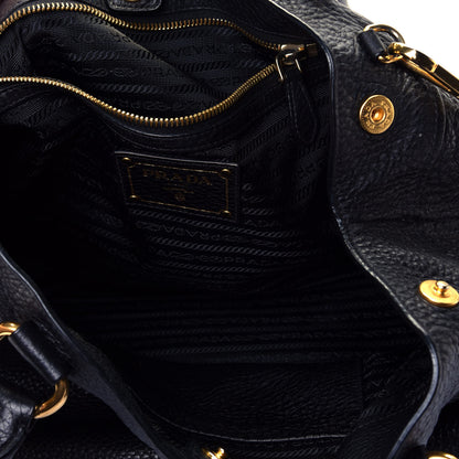 Prada Vitello Daino Shoulder Bag Black 4 of 7