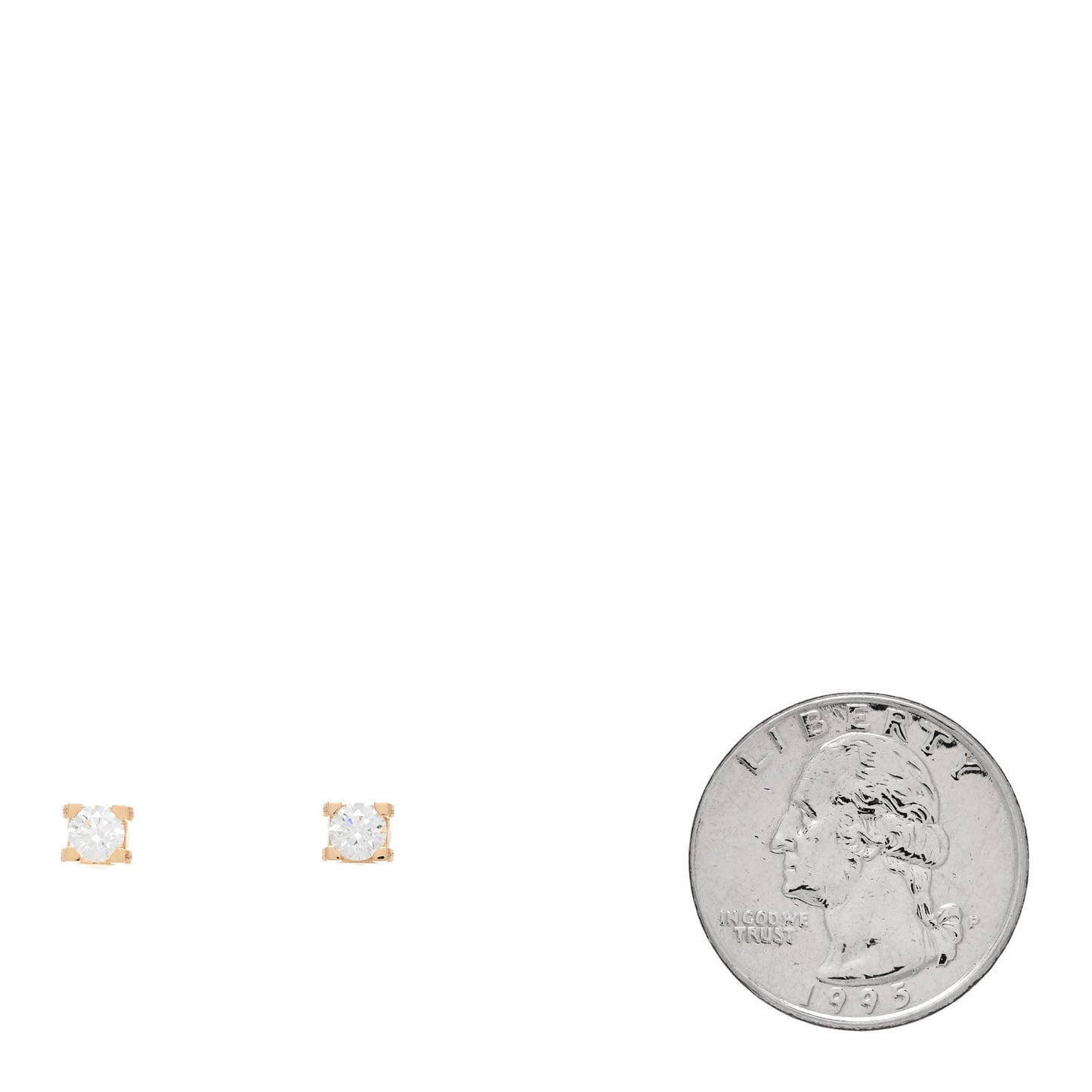 18K Yellow Gold Diamond .48ctw C De Cartier Earrings