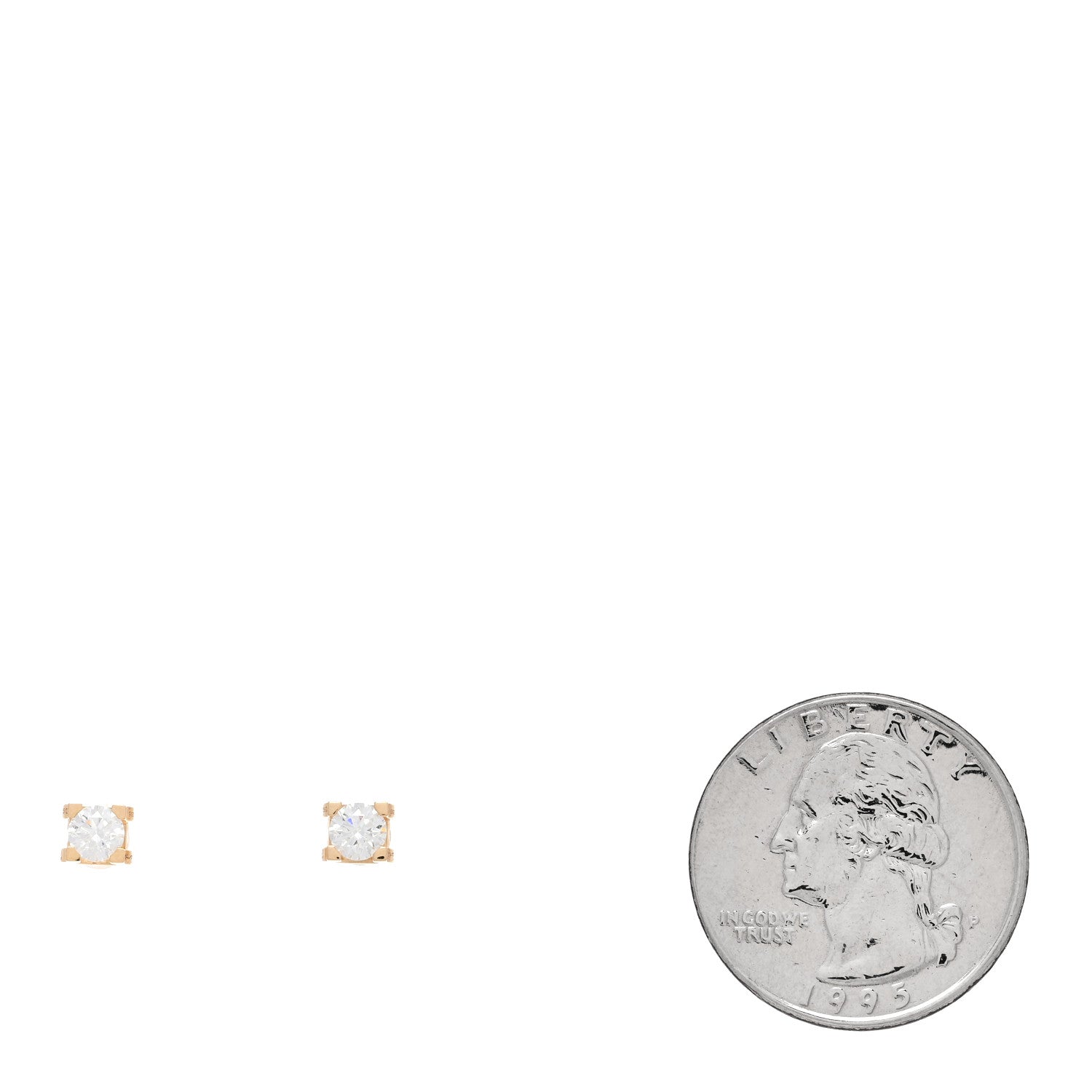 Cartier 18K Yellow Gold Diamond .48ctw C De Cartier Earrings 2 of 5
