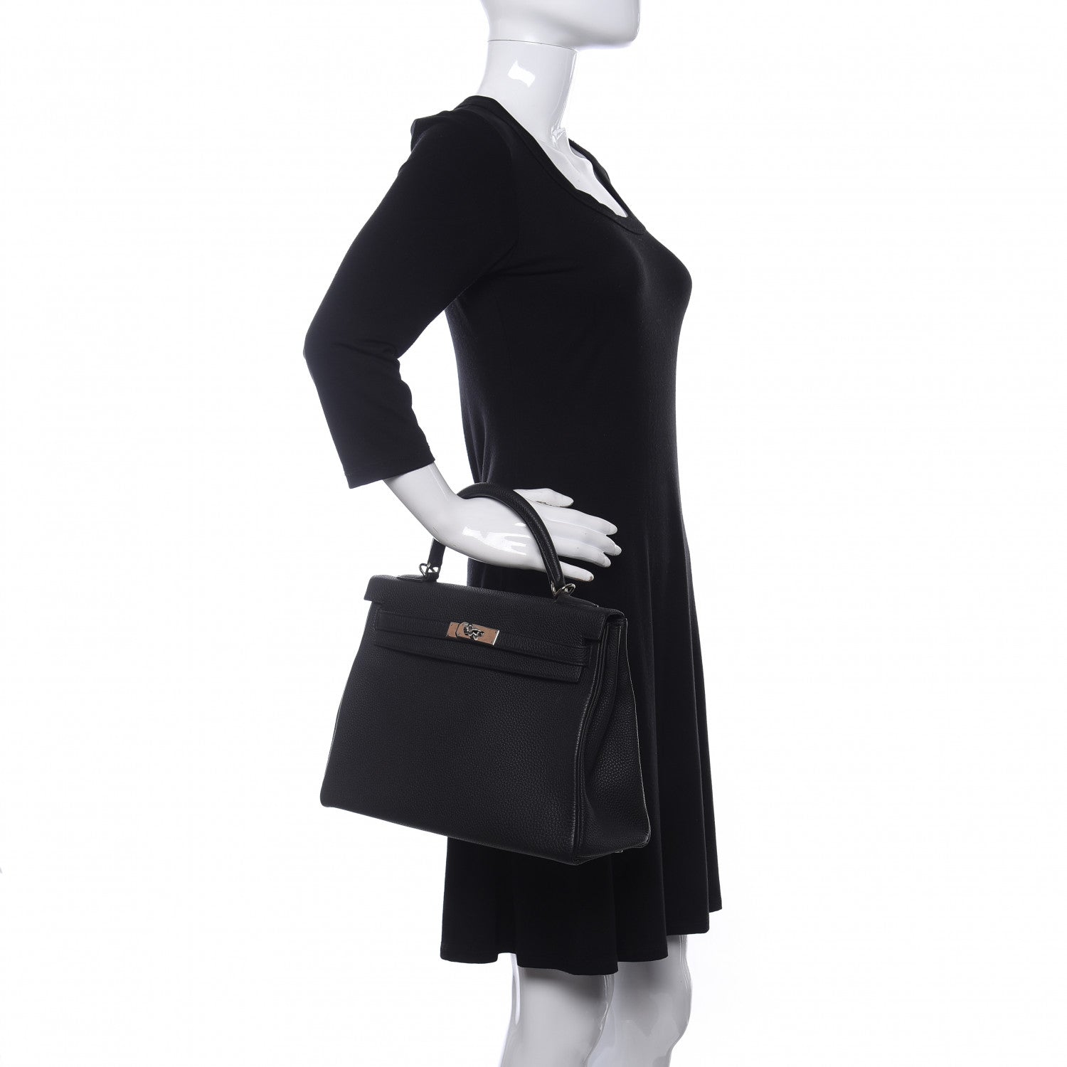 Hermes Togo Kelly Retourne 32 Black 2 of 11
