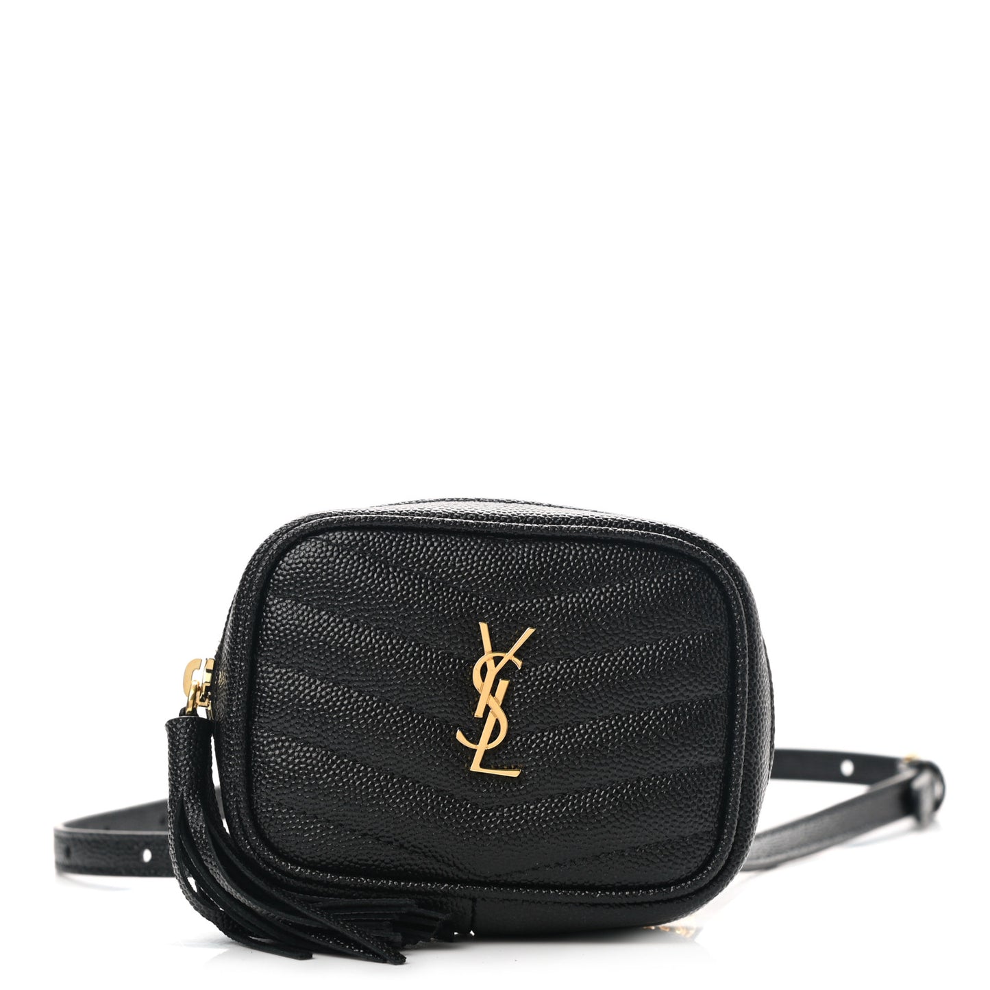 Grain De Poudre Matelasse Monogram Baby Lou Camera Bag Black