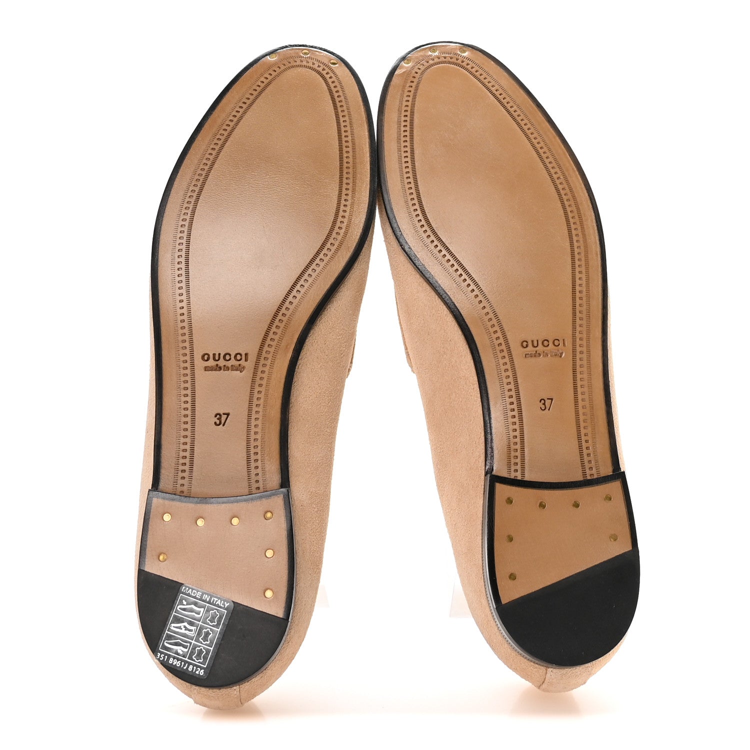 Gucci Suede Horsebit Womens Jordaan Loafers 37 Pink Sand 6 of 9