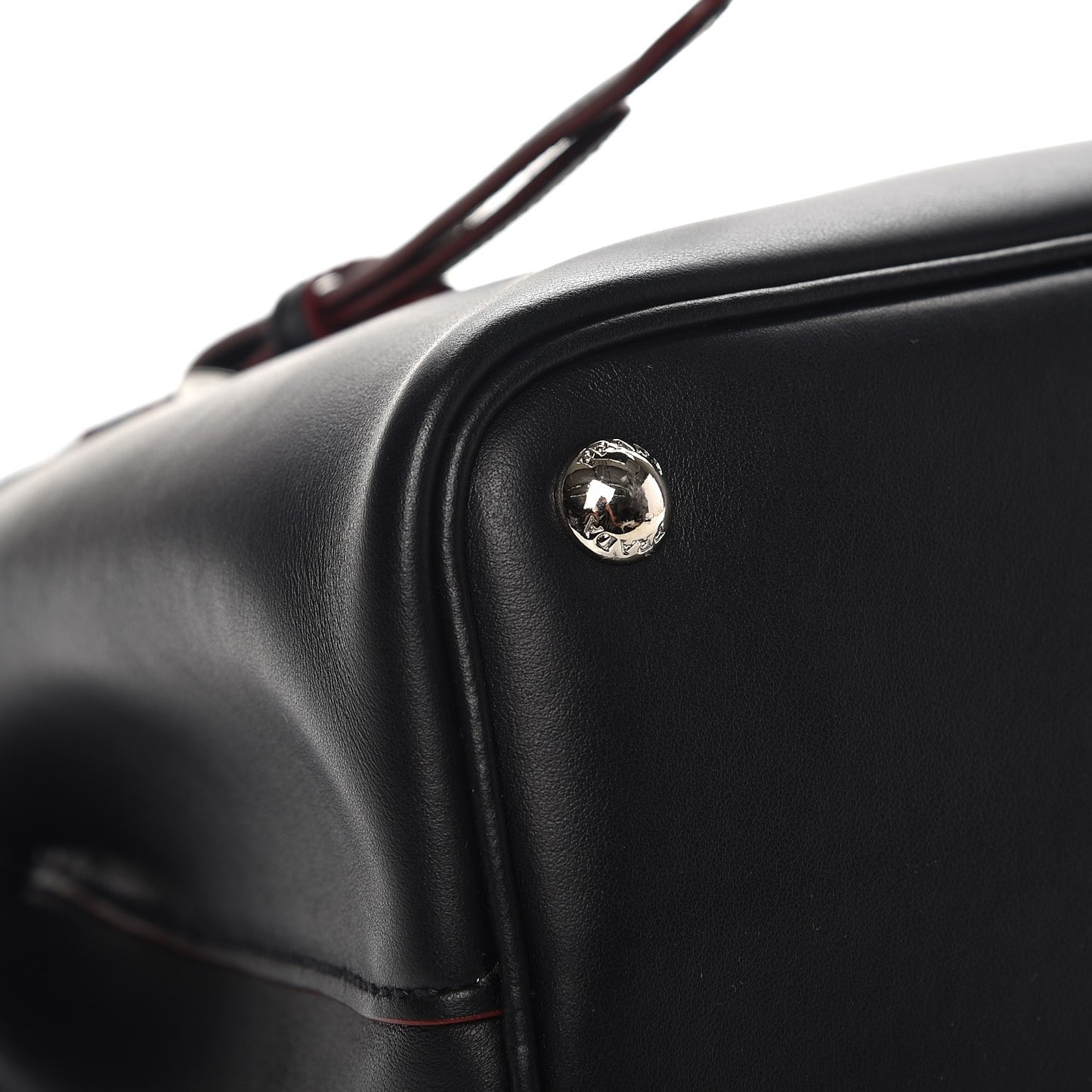 City Calf Small Double Handle Tote Black