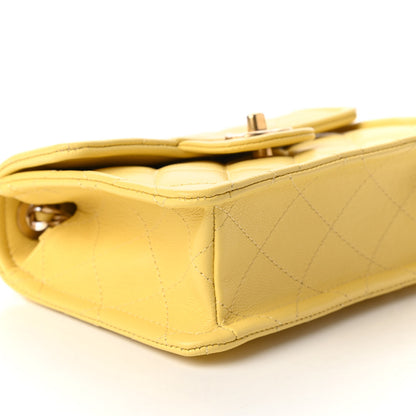 Chanel Caviar Quilted Mini Sweet Classic Flap Yellow 6 of 11