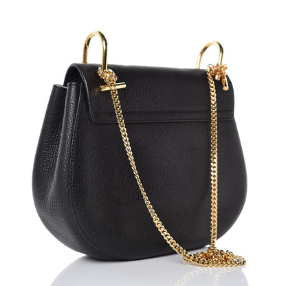 Chloe Grained Lambskin Drew Shoulder Bag Black 3 of 6