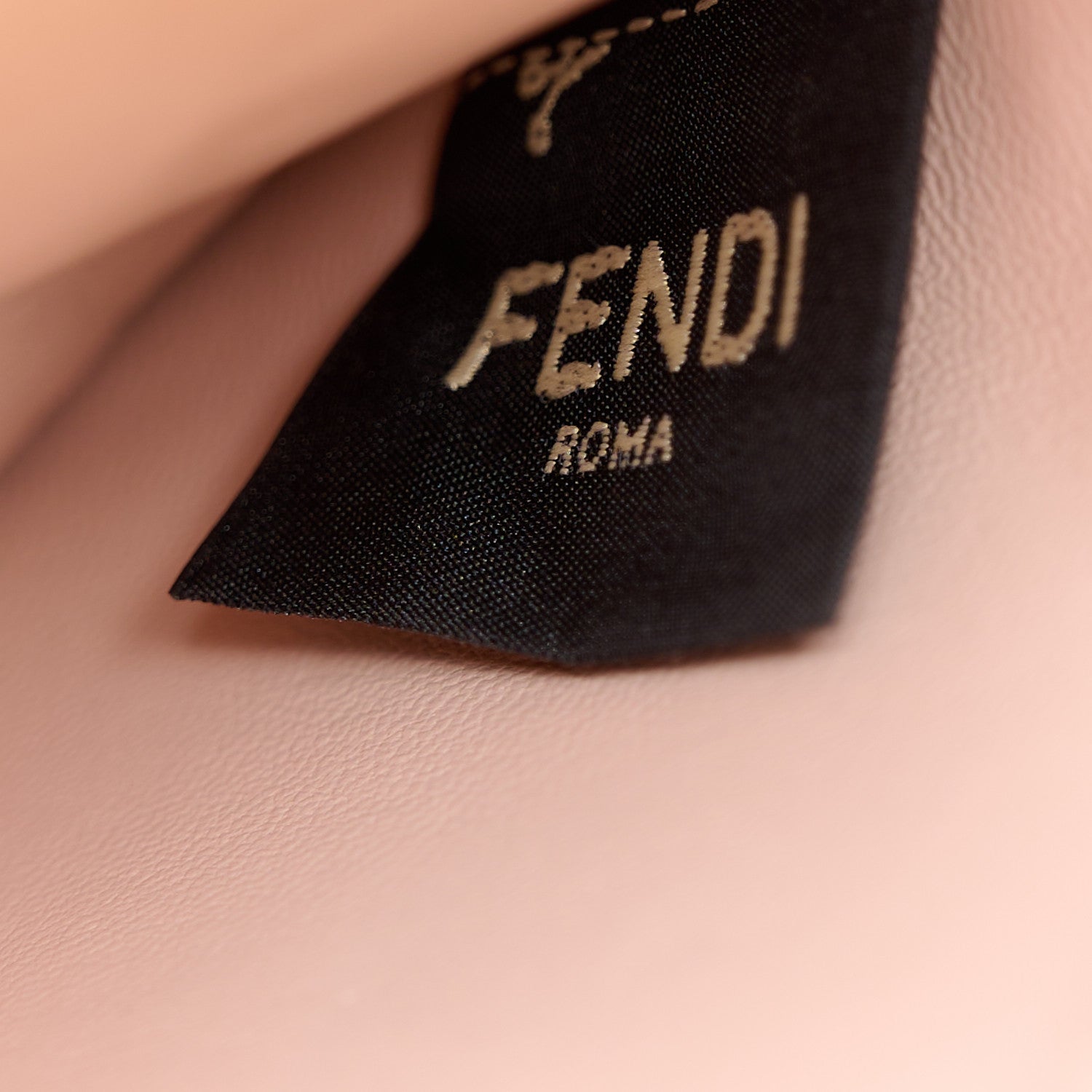 Fendi Curly Shearling Shiny Nappa Small Peekaboo I SEE U Satchel Rosa Plaster 7 of 11