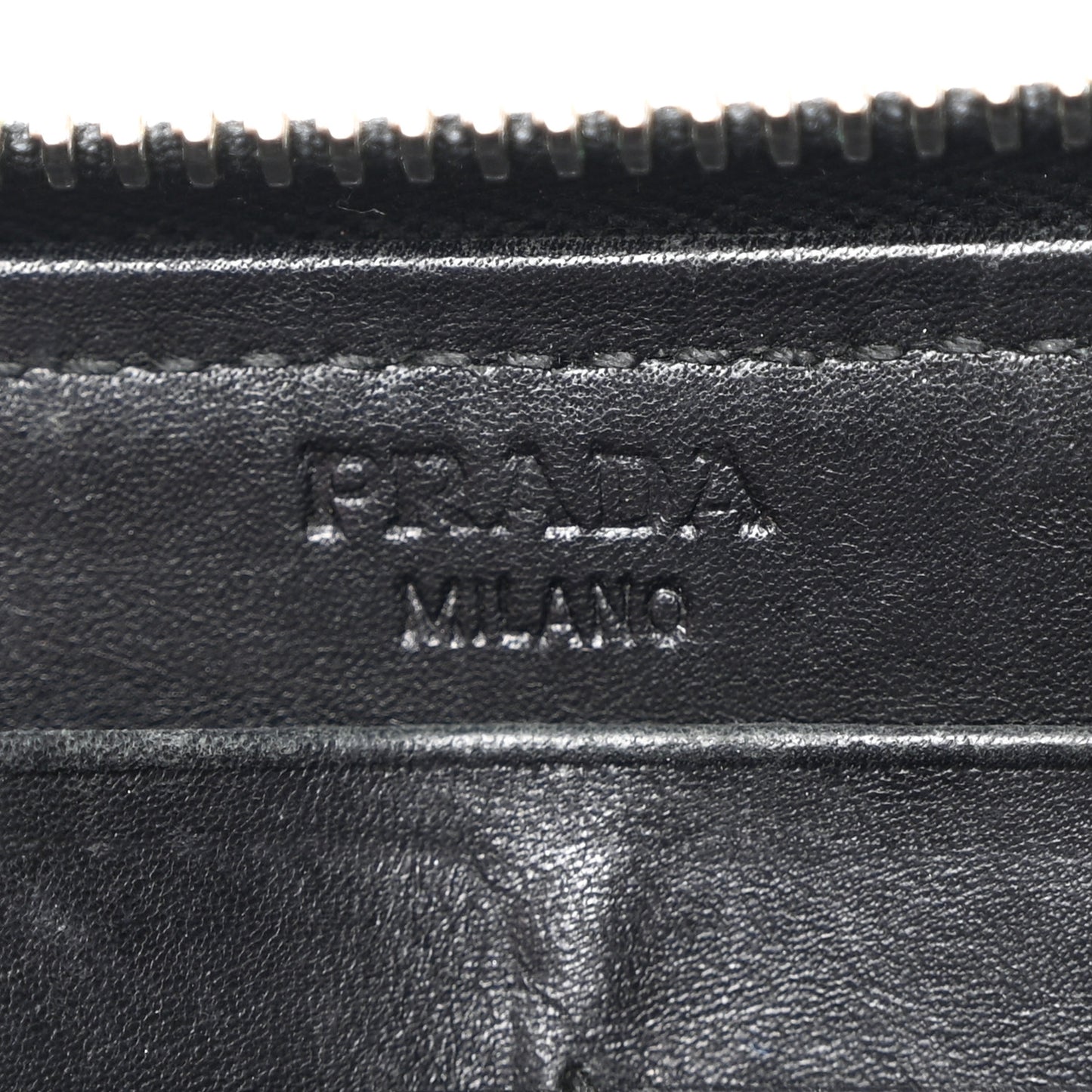 Tessuto Nylon Beaded Bear Zip Around Wallet Black