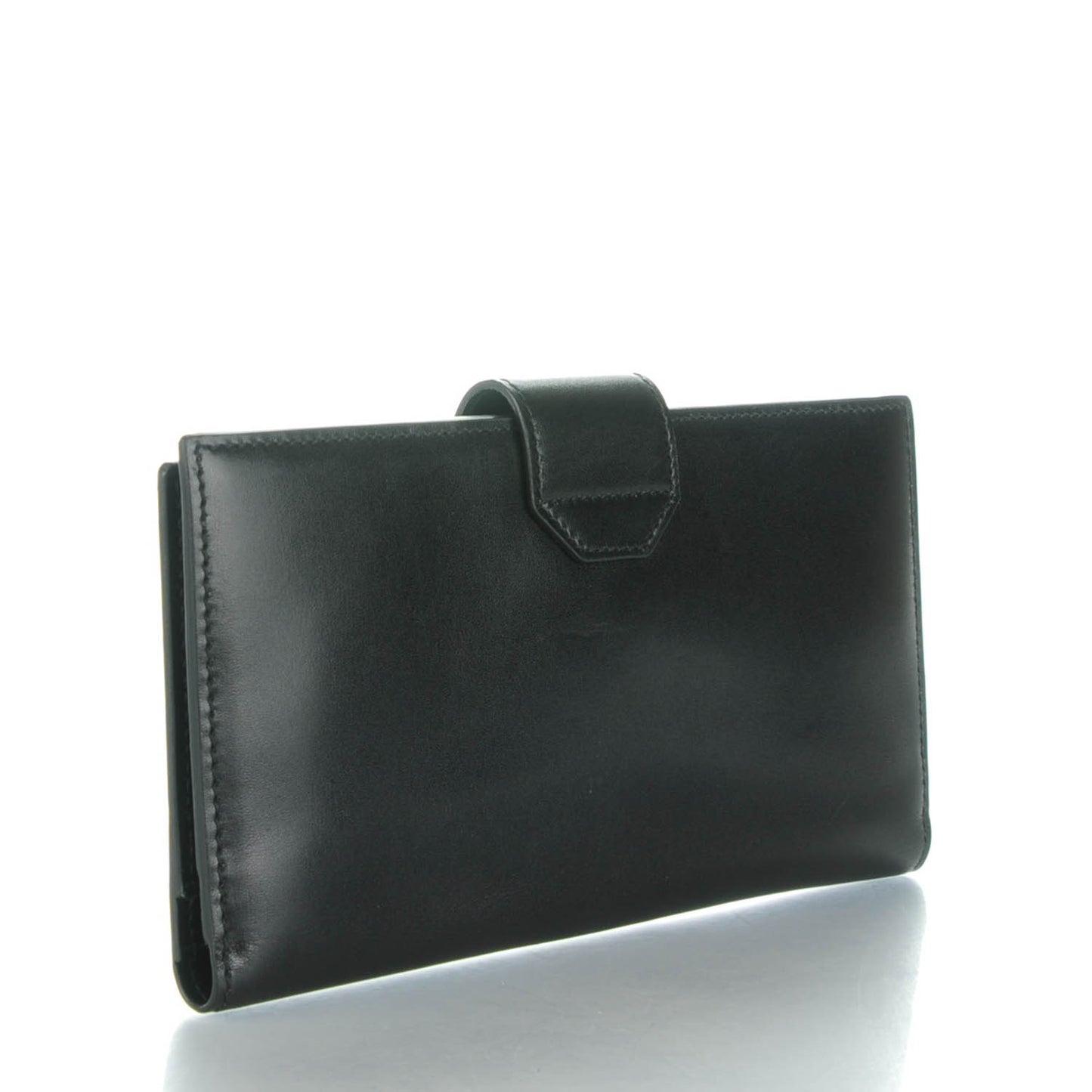 Calfskin Classic Pushlock Wallet Black