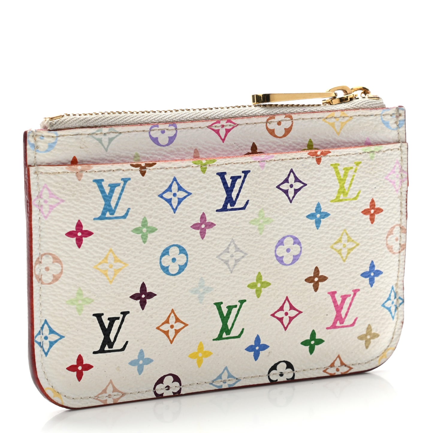 Monogram Multicolor Key Pouch White Litchi