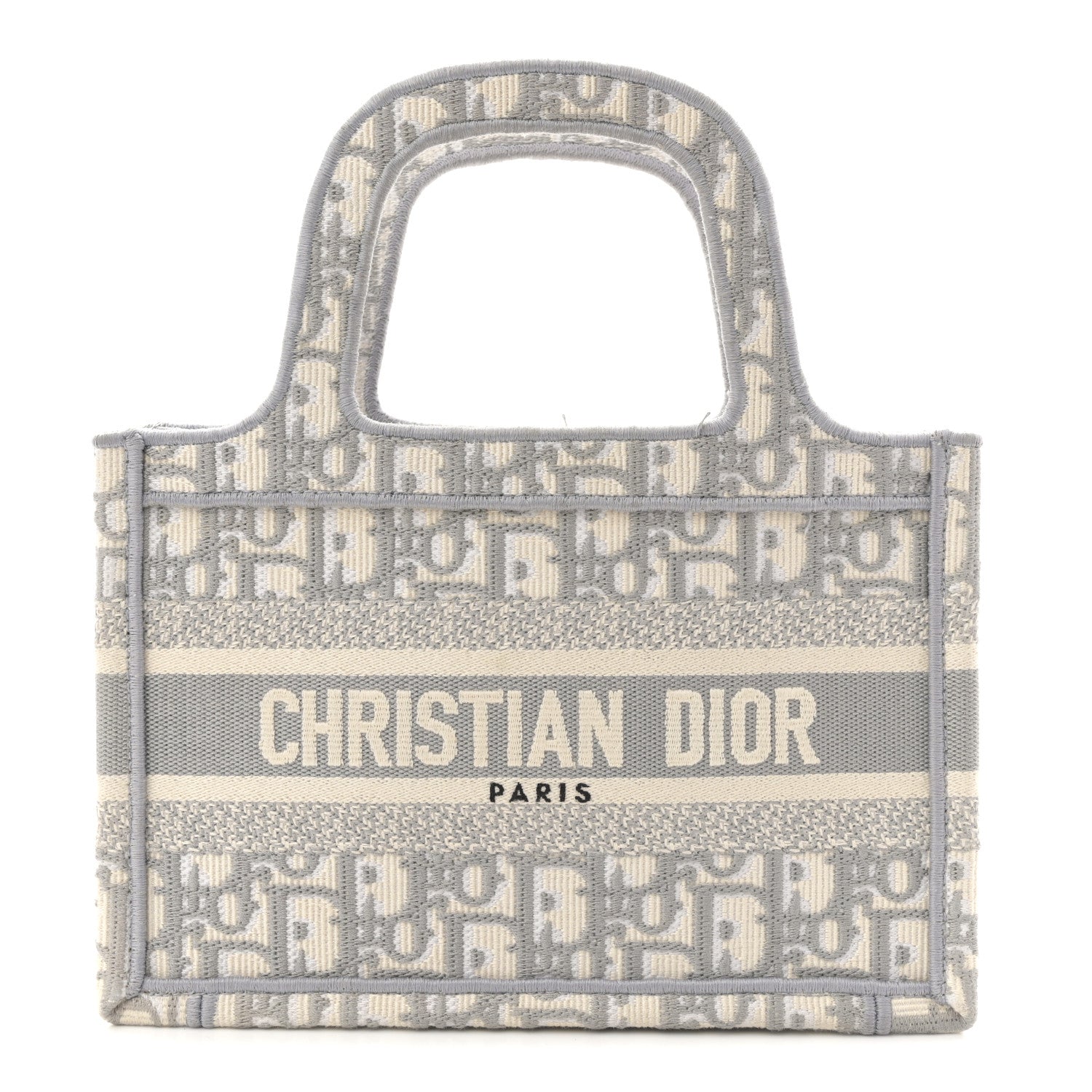 Christian Dior Oblique Mini Book Tote Grey Multicolor 1 of 12