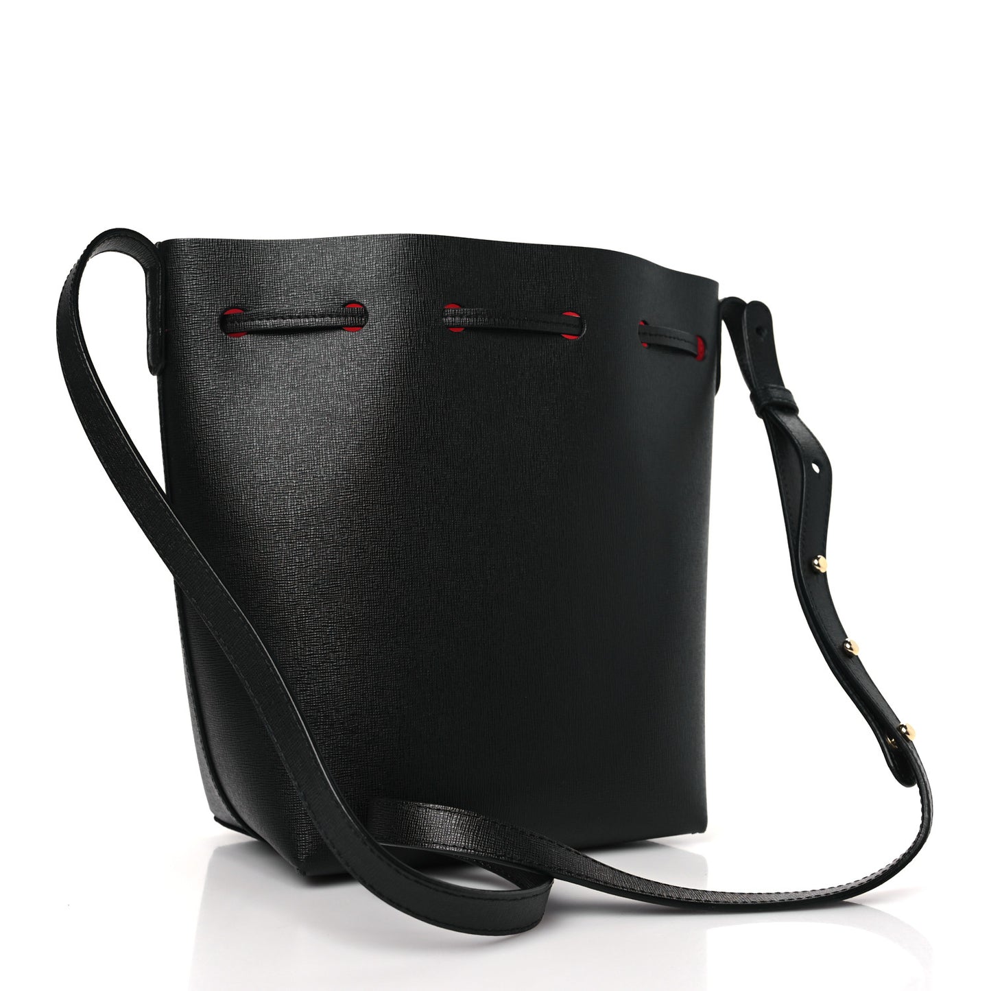 Saffiano Mini Bucket Bag Black Flamma