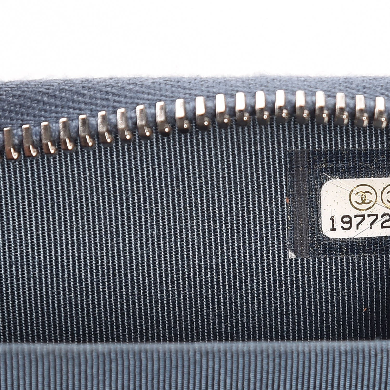Chanel Caviar Quilted Zip Coin Purse Blue 7 of 8
