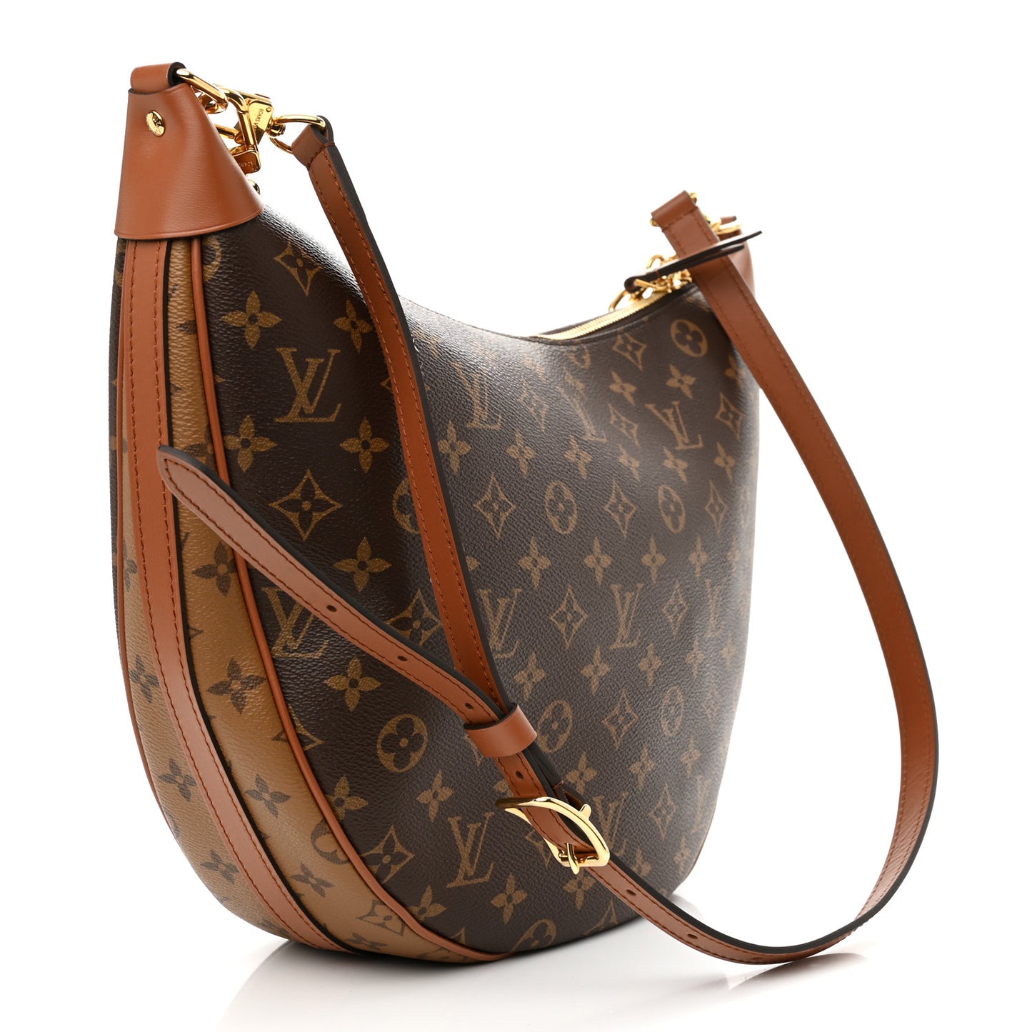 Reverse Monogram Loop Hobo