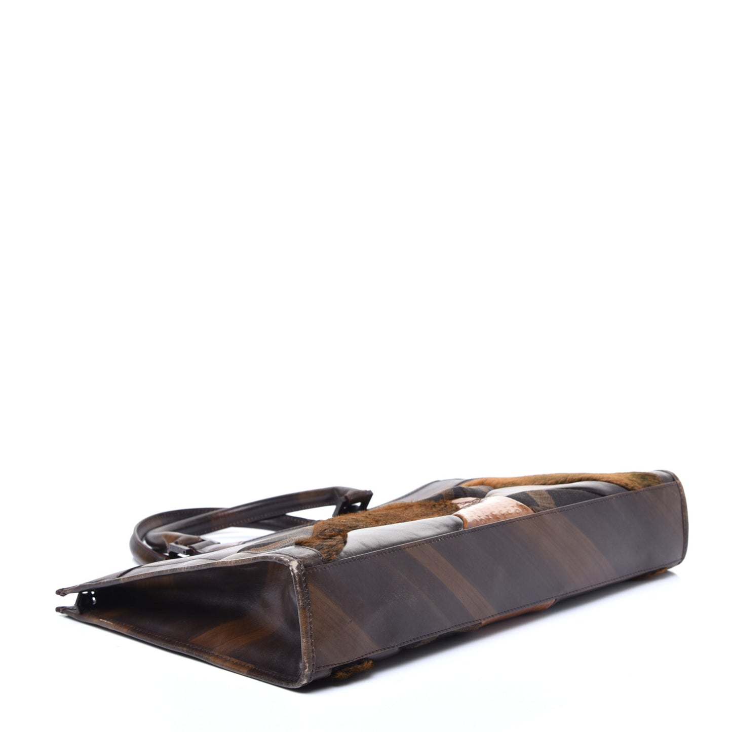 Vitello Pillow Patchwork Shopper Tobacco Multicolor