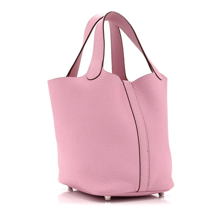 Hermes Taurillon Clemence Picotin Lock 18 PM Mauve Sylvestre 3 of 14