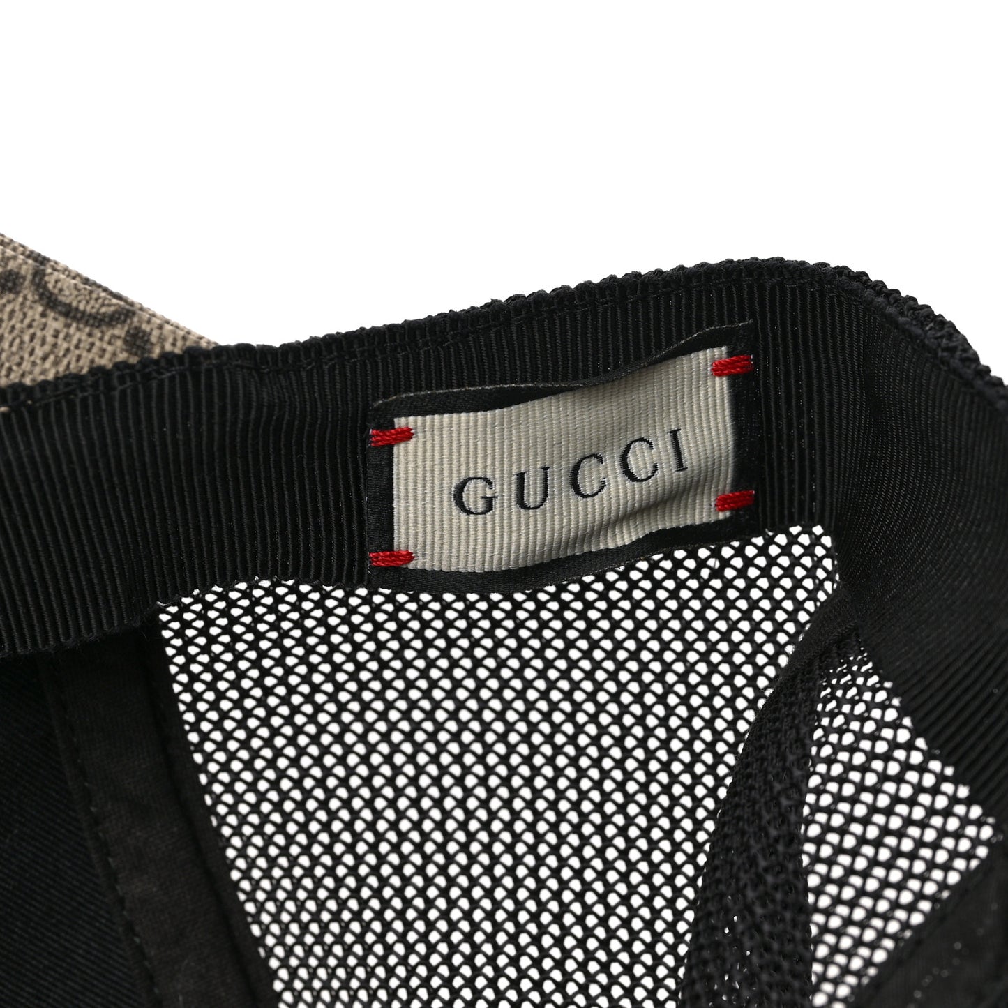 Soft GG Supreme Monogram Mesh Textured Dollar Calfskin Neo Vintage Rap Baseball Hat S Dark Brown Black