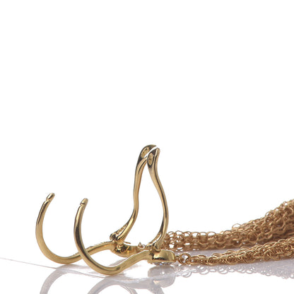 Tiffany 18K Yellow Gold Diamond Elsa Peretti Mesh Earrings 3 of 4