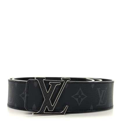 Louis Vuitton Monogram Eclipse Taigarama 40mm LV Initiales Reversible Belt 90 36 Black 1 of 5