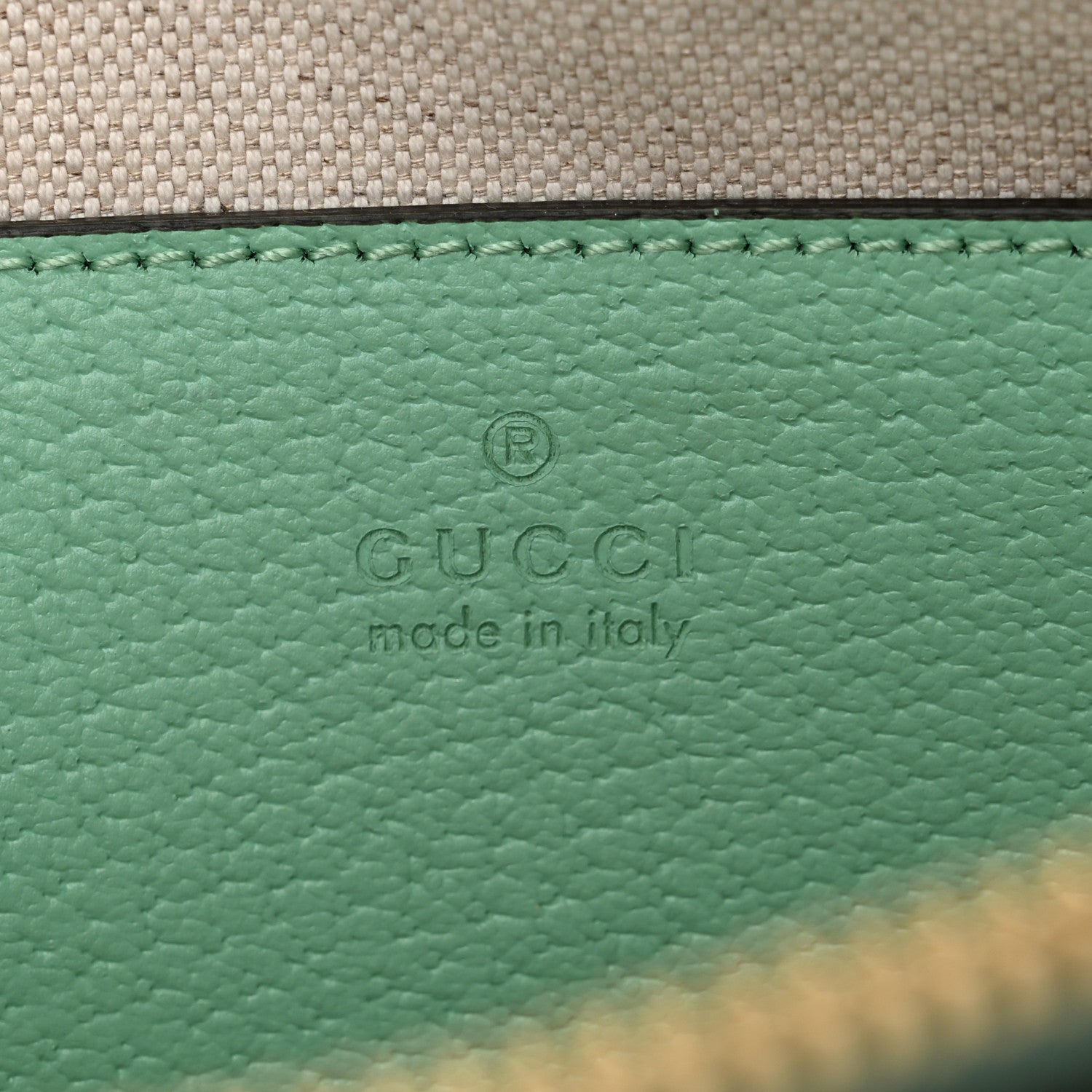 Gucci Monogram Jumbo GG Textured Dollar Calfskin Small Ophidia Dome Shoulder Bag Beige Pepperlight Mint 6 of 11