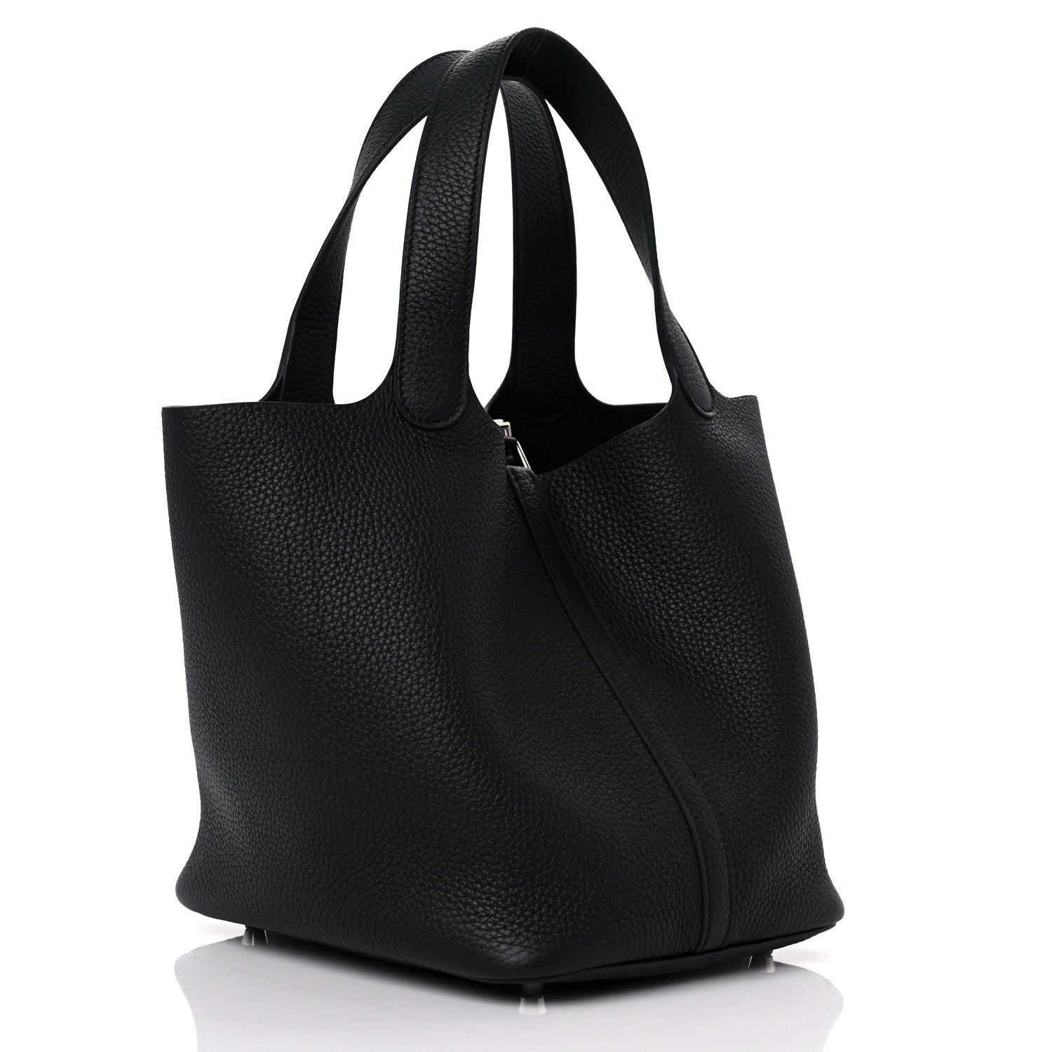 Hermes Taurillon Clemence Picotin Lock 22 MM Black 3 of 11