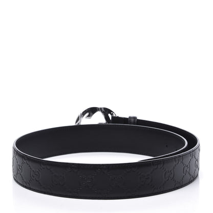 Gucci Guccissima Signature Interlocking G 40mm Belt 90 36 Black 2 of 6
