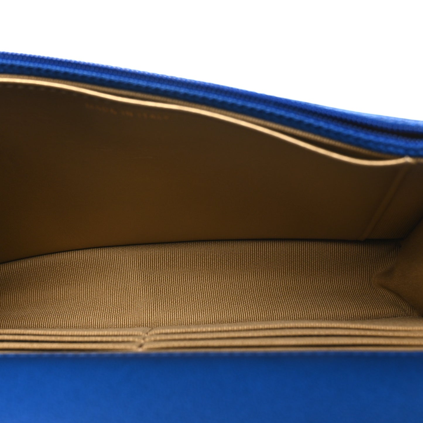 Lambskin Quilted CC Pearl Crush Wallet on Chain WOC Blue