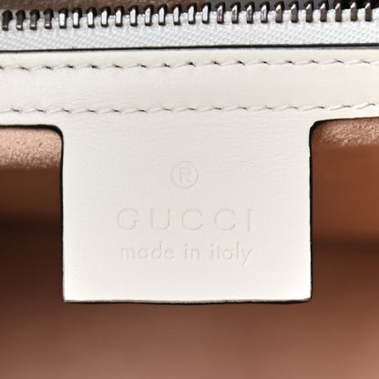 Gucci Calfskin Sylvie Web Small Queen Margaret Top Handle Bag White 7 of 10