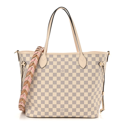 Louis Vuitton Damier Azur Braided Neverfull MM Pink 1 of 11
