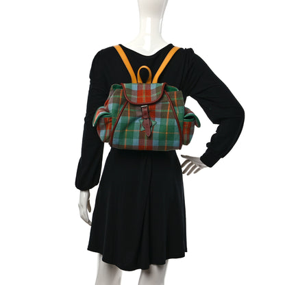 Gucci Calfskin Tartan Childrens Backpack Blue Multicolor 2 of 10
