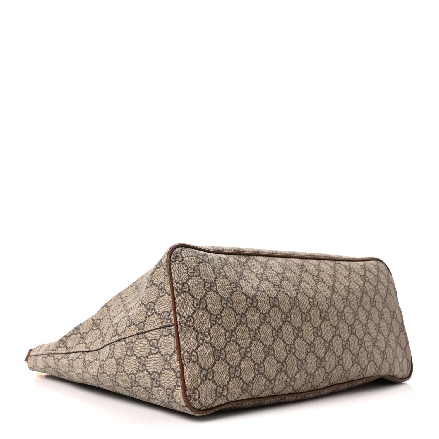 Gucci Soft GG Supreme Monogram Medium Crossbody Tote Beige Cuir