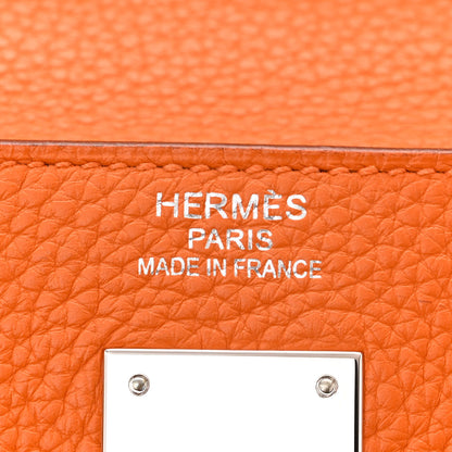 Hermes Taurillon Clemence Kelly Retourne 35 Orange 6 of 12